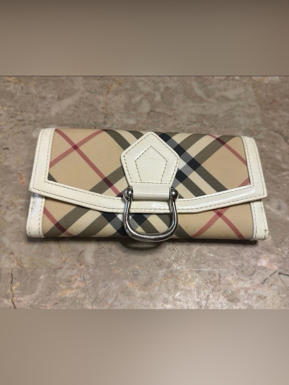 Burberry Nova Check Canvas Leather Wallet